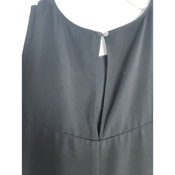Wilfred by Aritzia "Japanese Fabric" Black Sleeveless A-Line Midi Dress Small - Picture 6 of 11